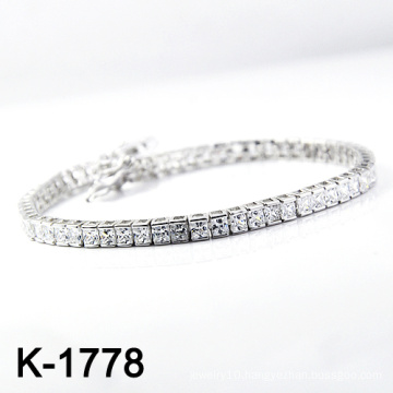 Fashion Silver Micro Pave CZ Jewellery Bracelet (K-1778. JPG)